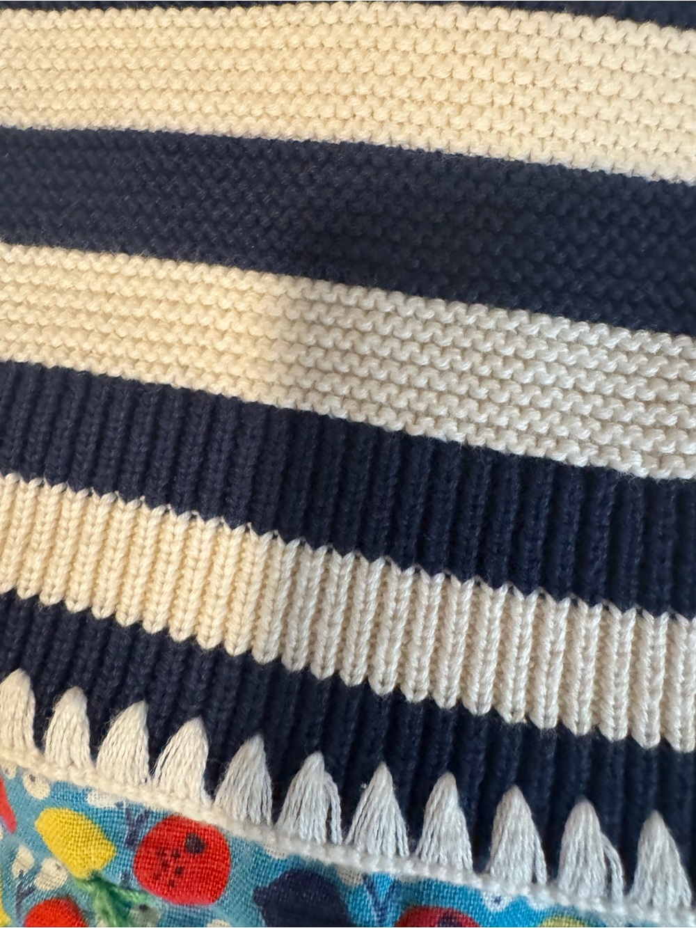 Boden Navy and White Striped Crewneck Sweater Vest - Picture 8 of 8